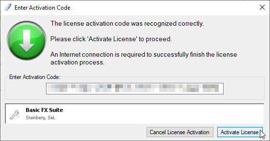 eLicenser Activation Basic FX Suite