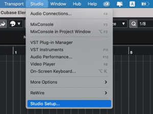 เมนู Studio Setup
